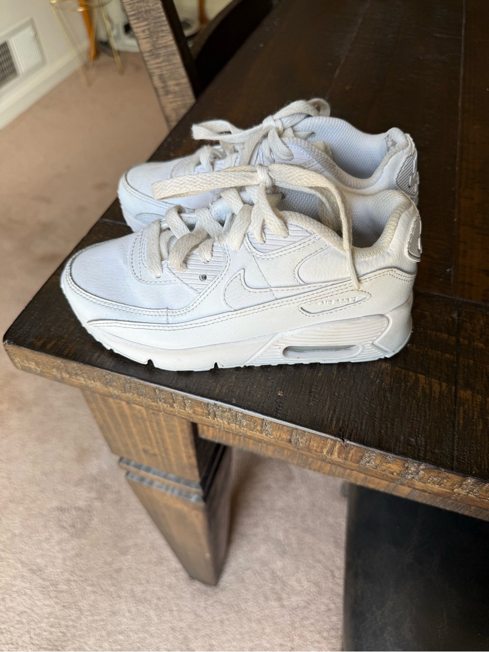Nike Kids White Low-Top Air Max Style Sneakers